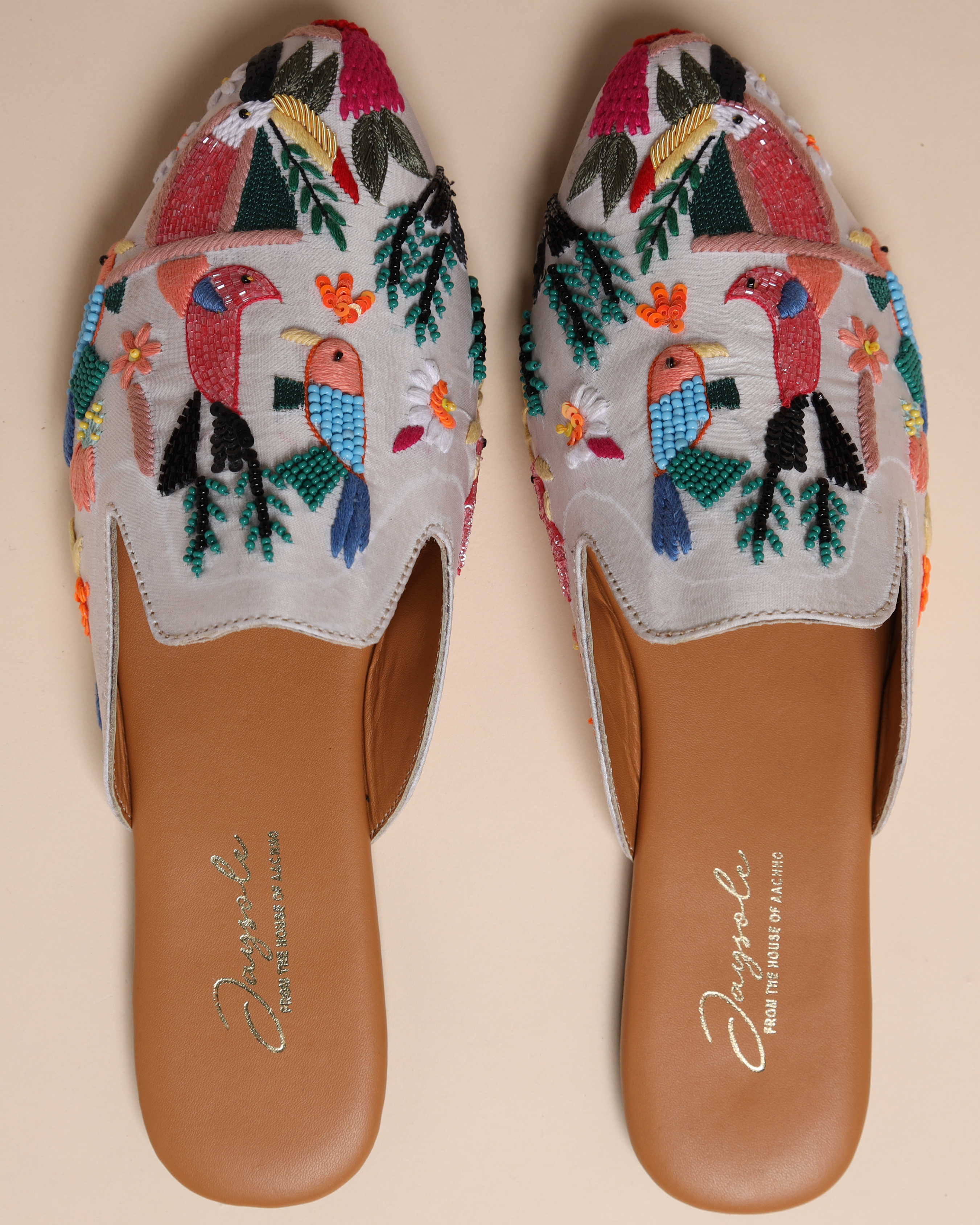 dusky orchid handcrafted mules
