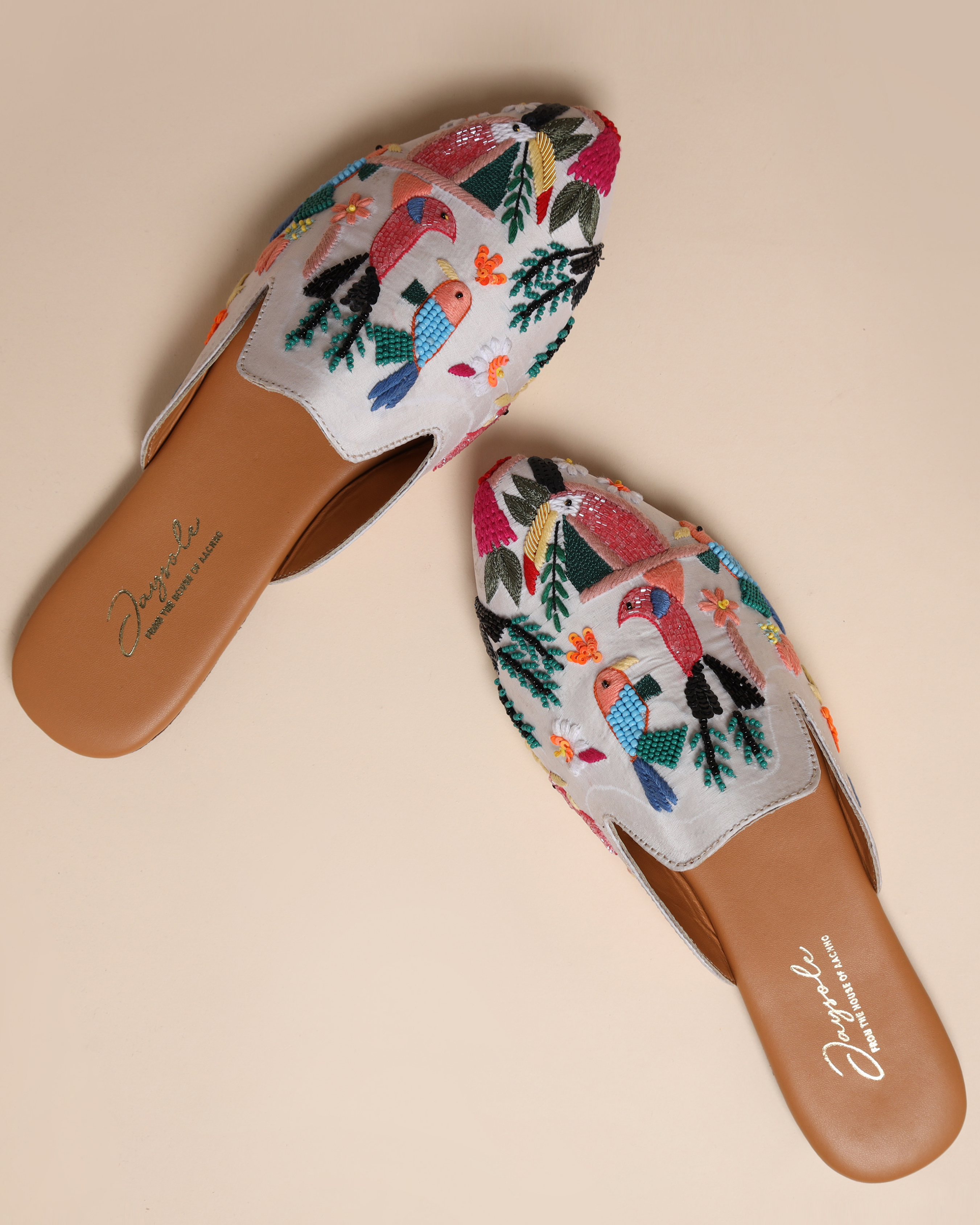dusky orchid handcrafted mules