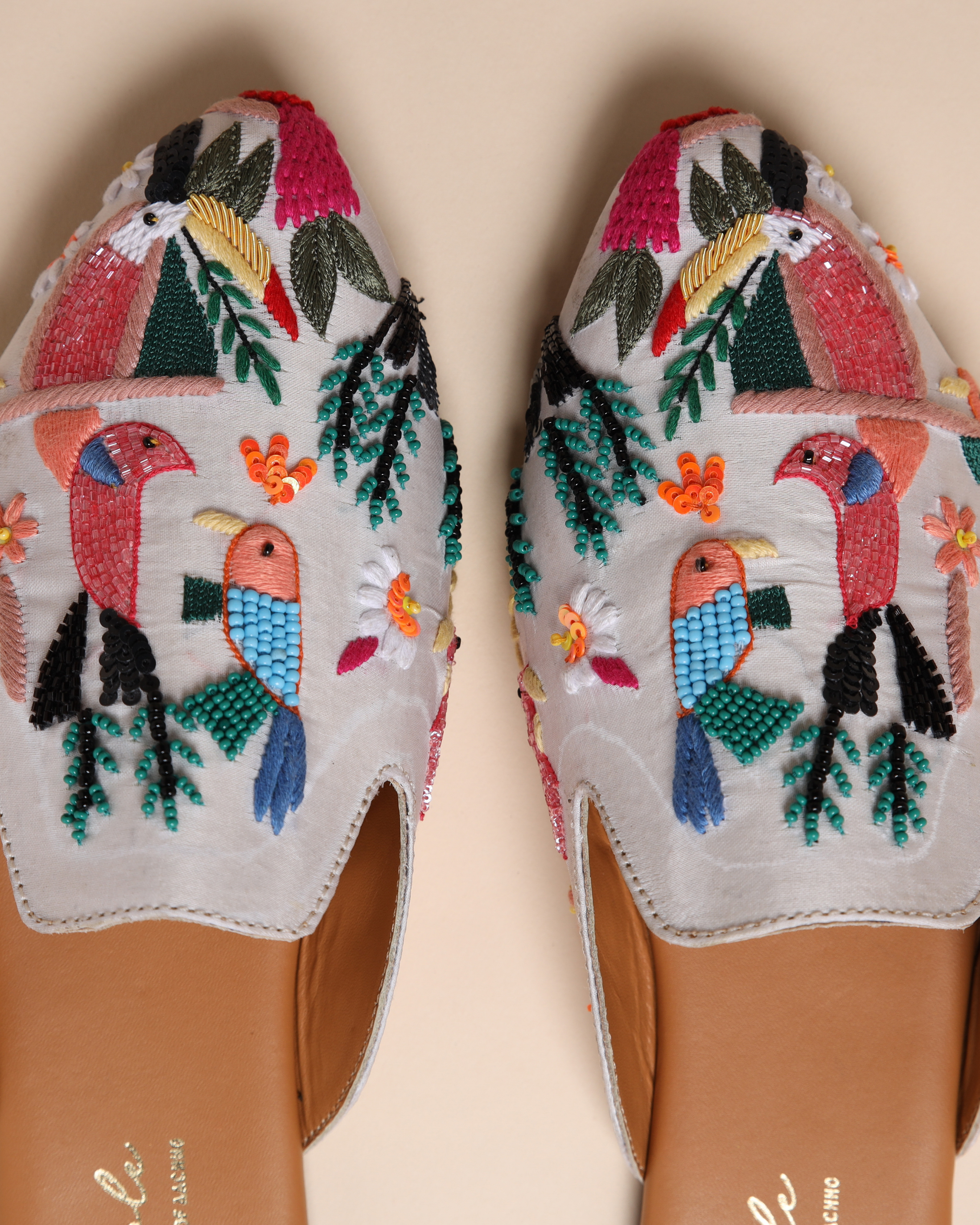 dusky orchid handcrafted mules