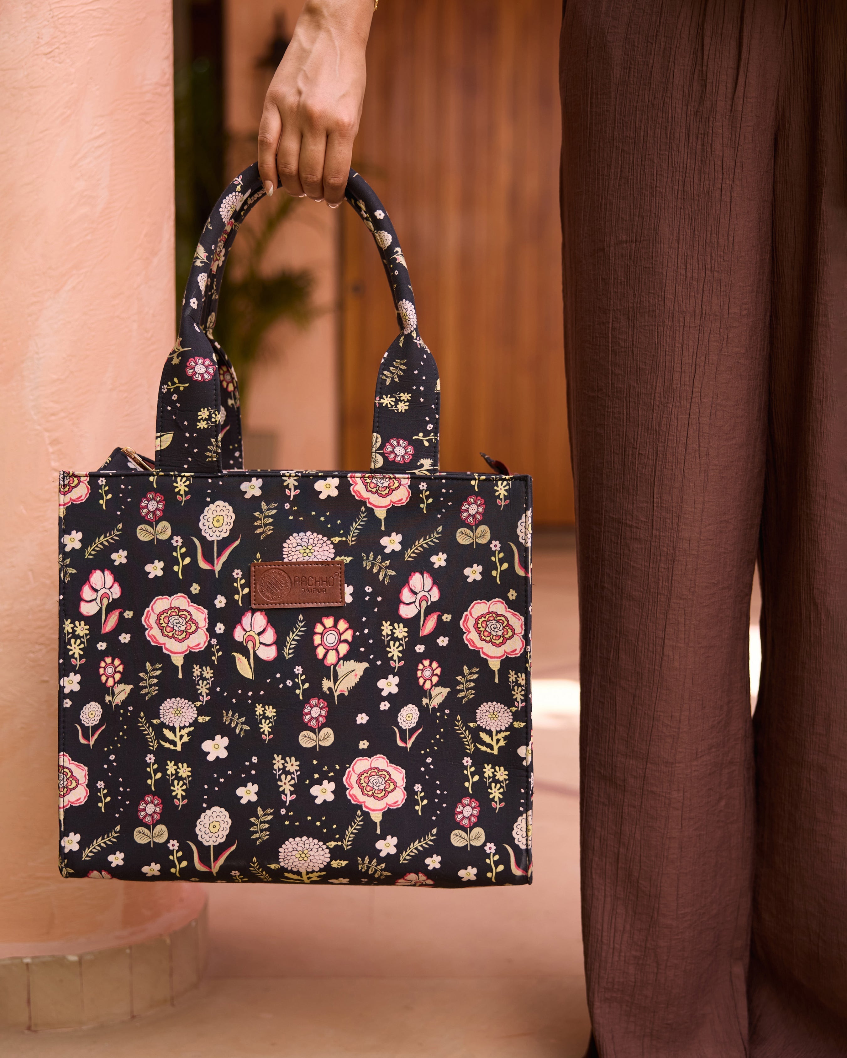 Botanical Black Tote Bag