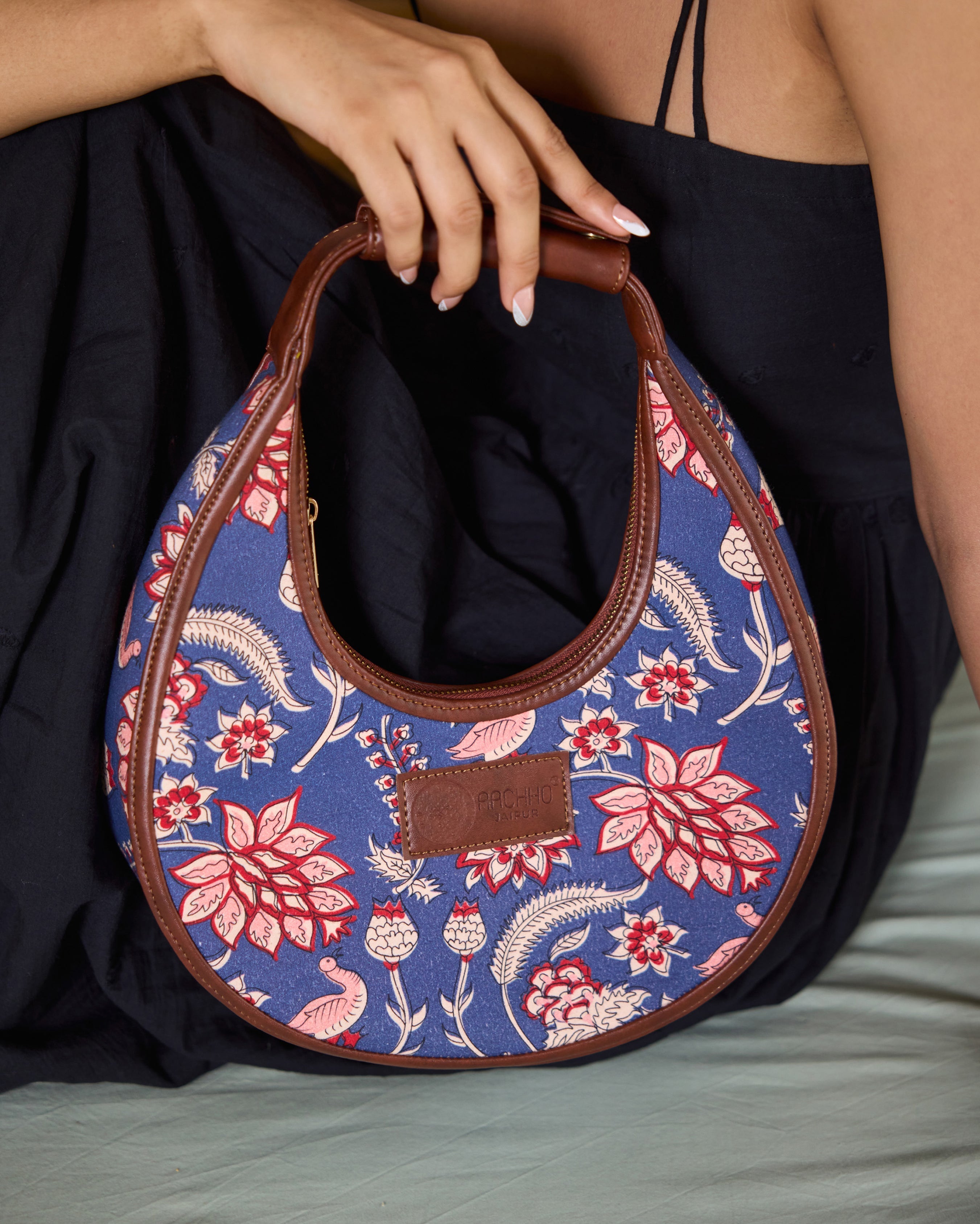Bluebell Bloom Half Moon Bag