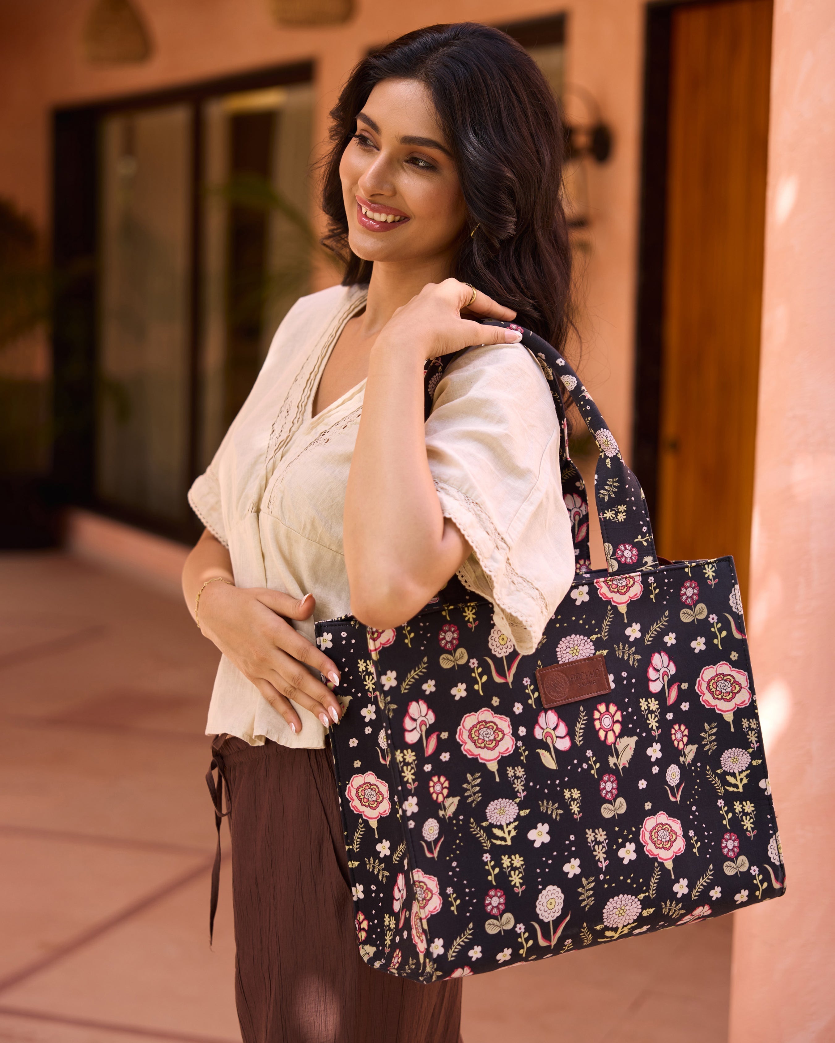 Botanical Black Tote Bag