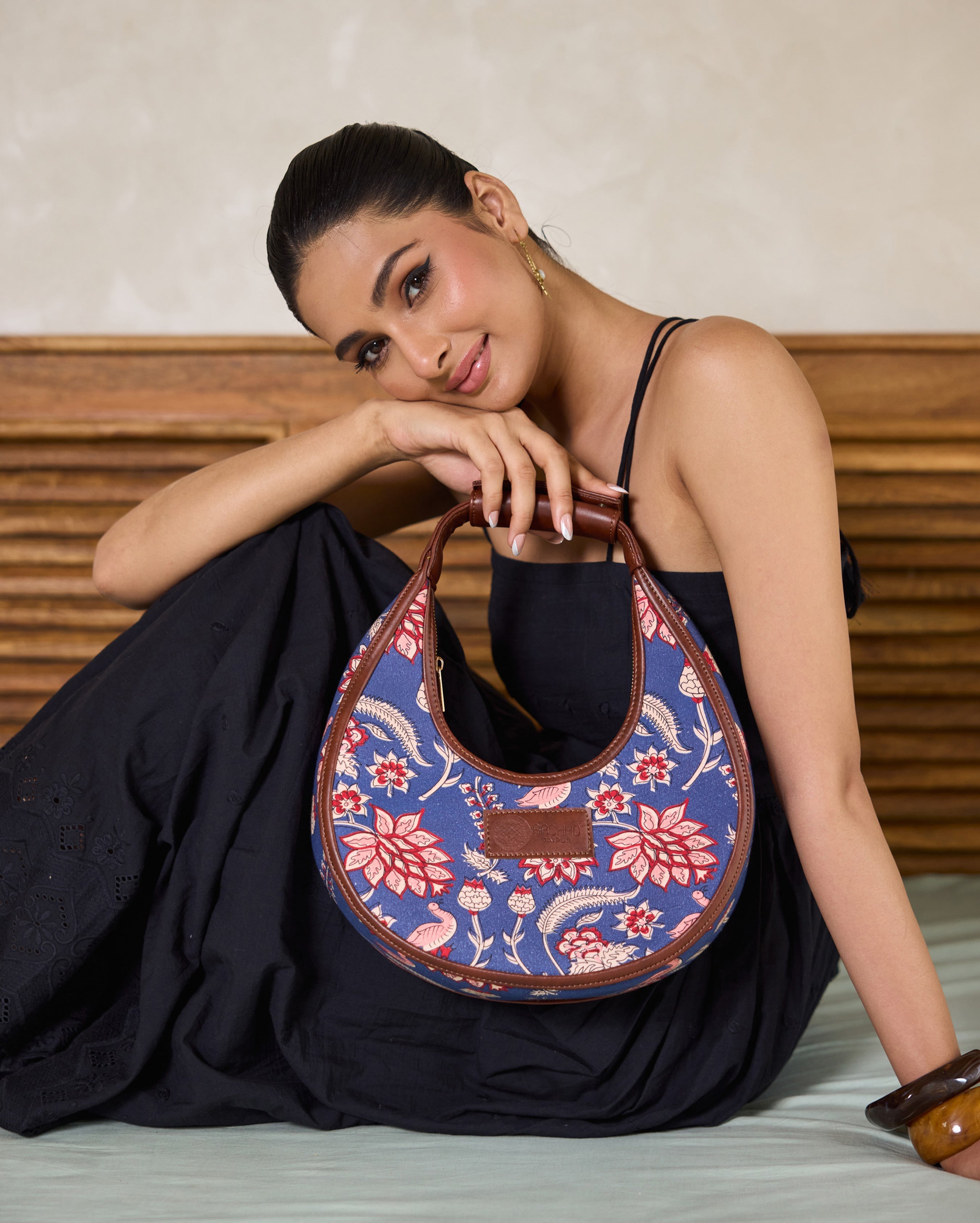 Bluebell Bloom Half Moon Bag