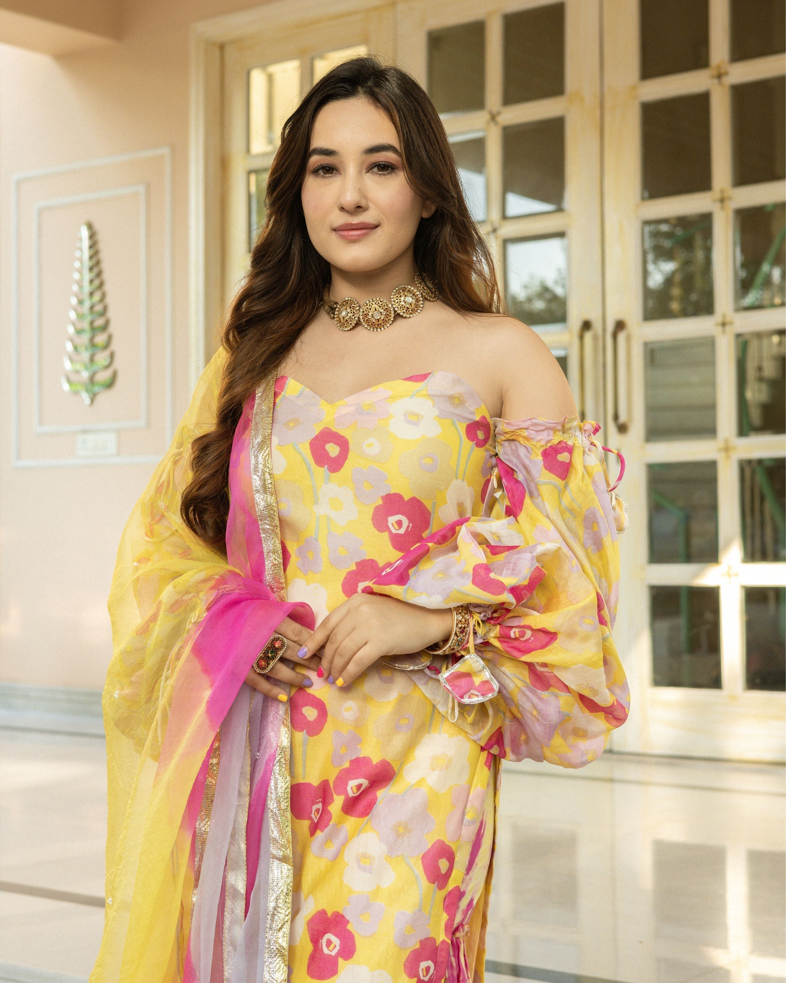 Shabbo Chanderi Sharara Set