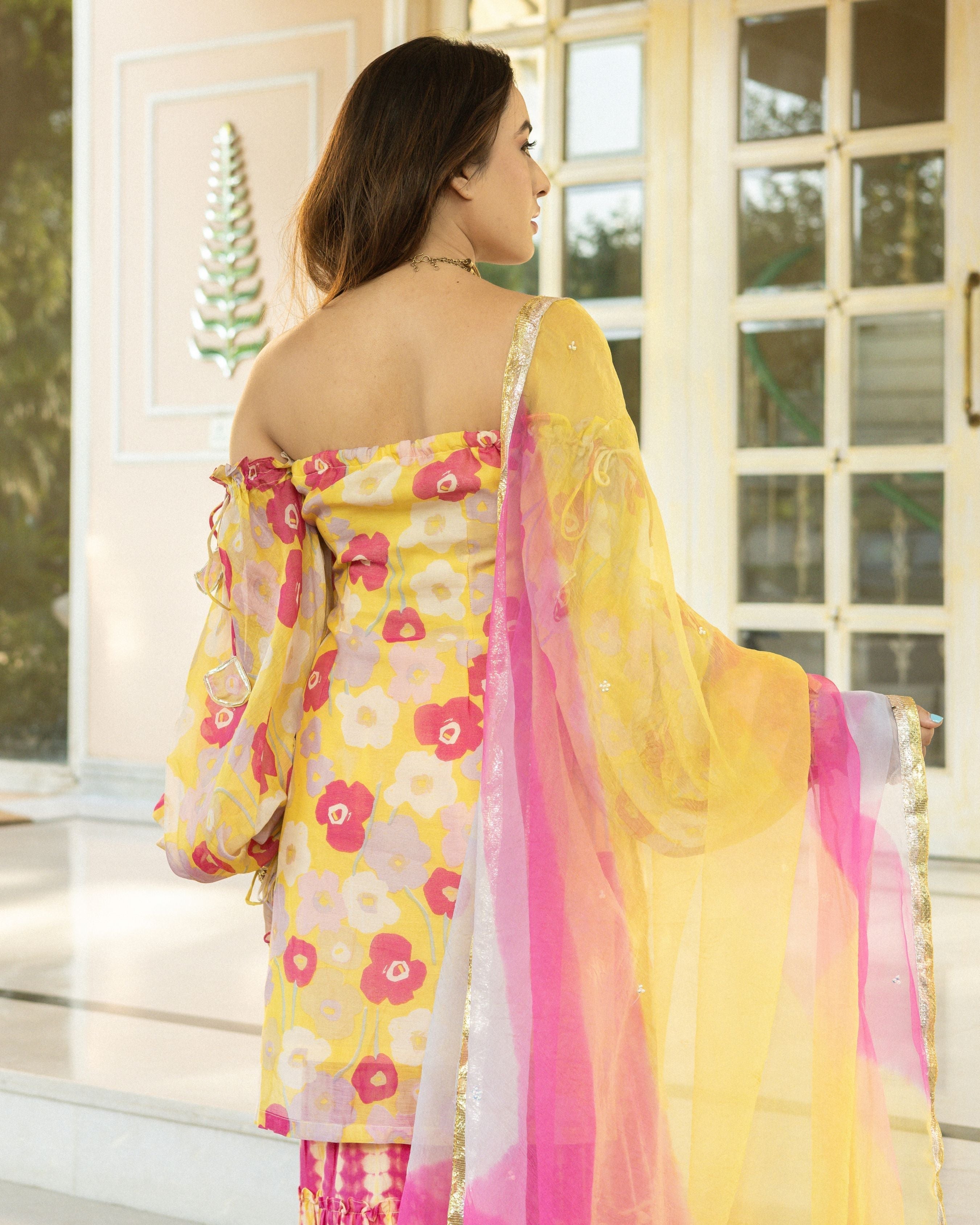 Shabbo Chanderi Sharara Set