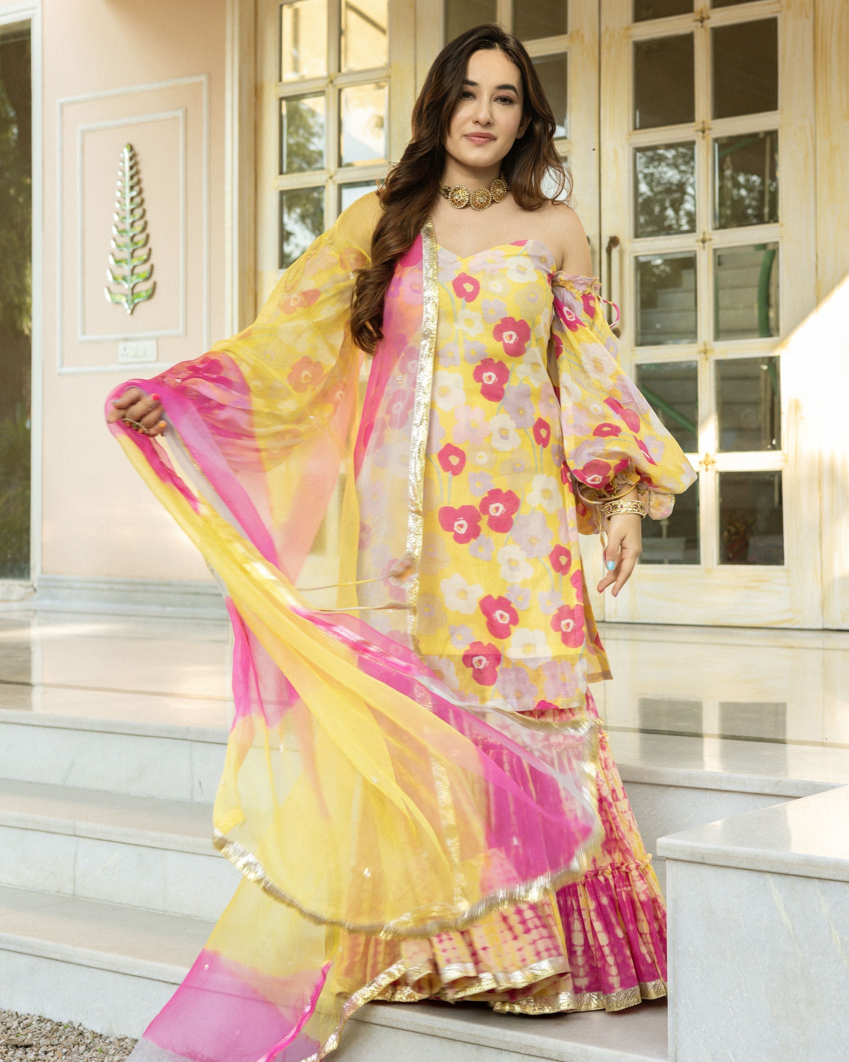 Shabbo Chanderi Sharara Set