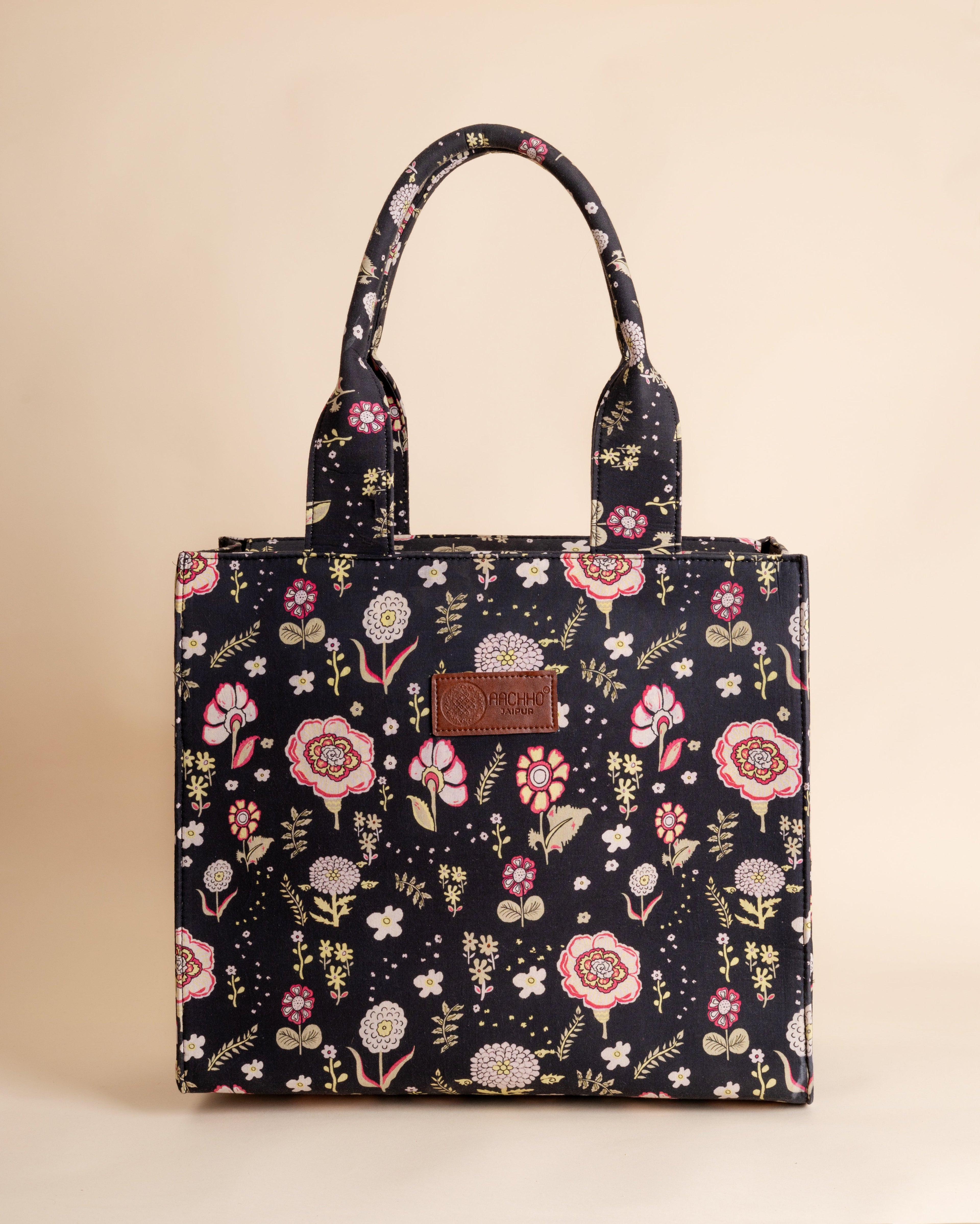 Botanical Black Tote Bag