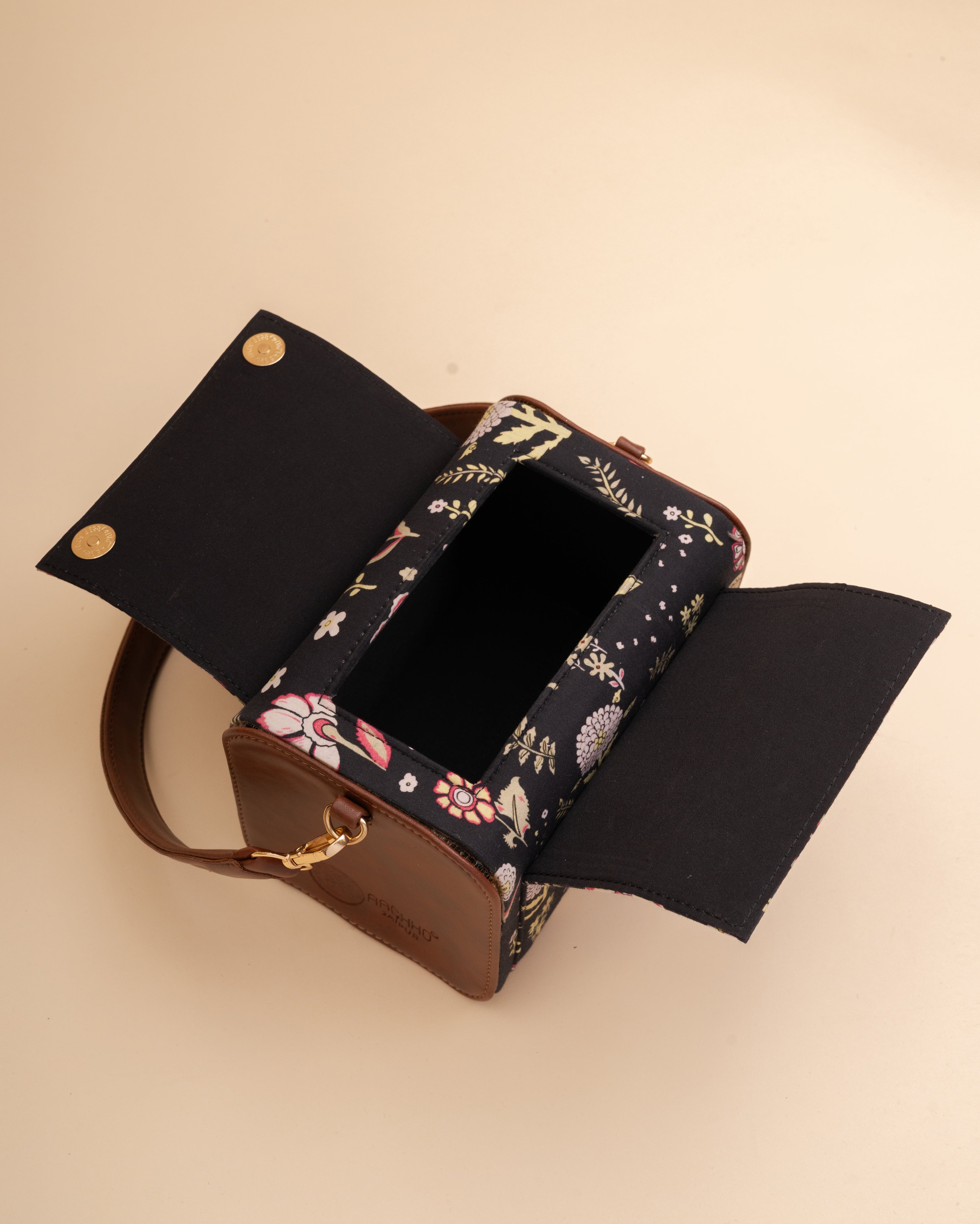Aster Black Satchel Bag