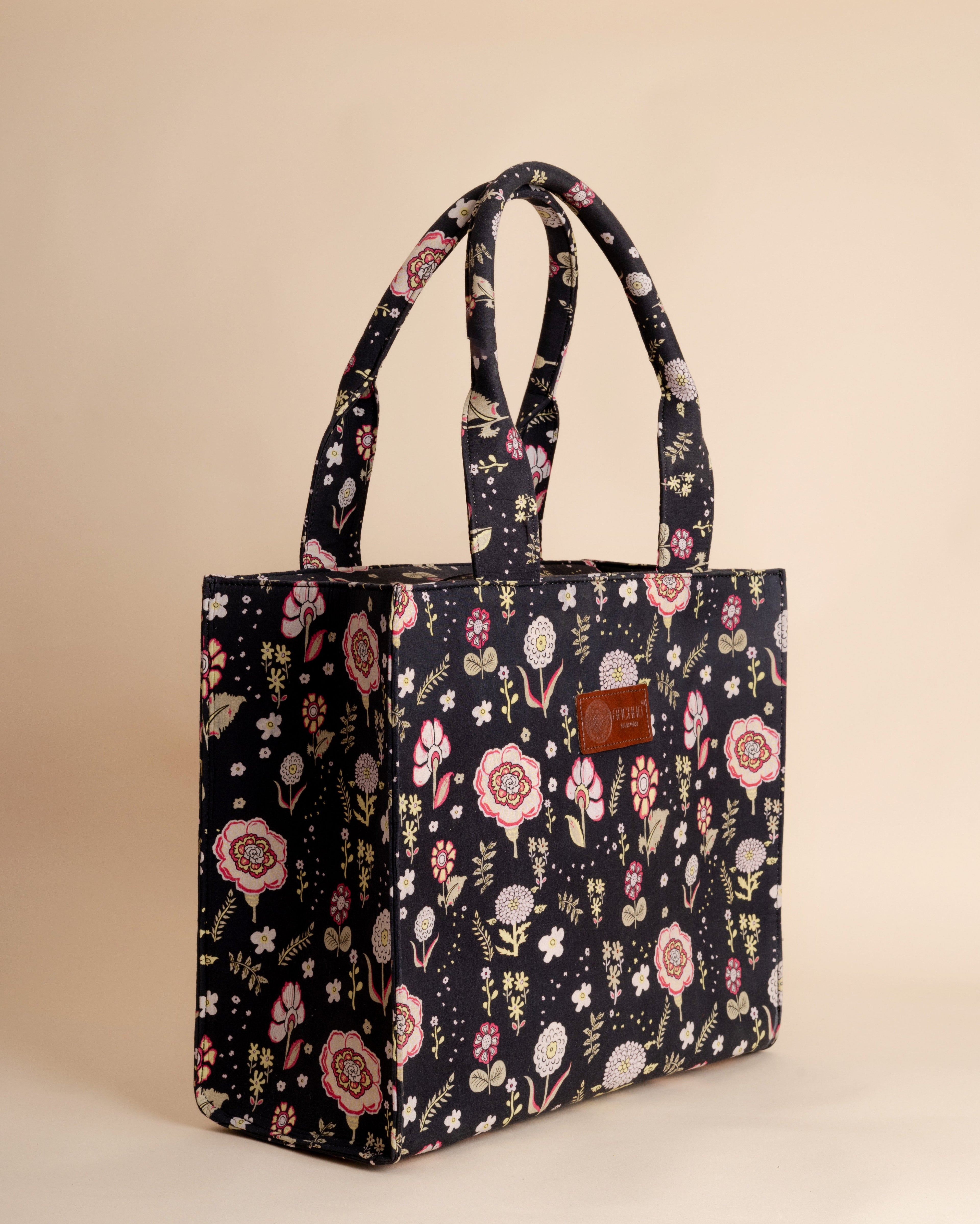Botanical Black Tote Bag